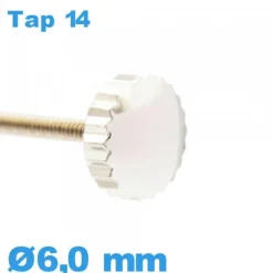 Couronne Remontoir Montre - argenté / 6,0mm TAP 14