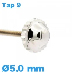 Couronne Remontoir Montre - argenté / 5,0 mm TAP 9 tube long