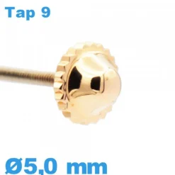 Couronne Remontoir Montre - or rose / 5,0 mm TAP 9 tube long