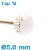 Couronne Remontoir Montre TAP 12 tube long / 5,0mm - argenté