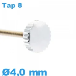 Couronne Remontoir Montre TAP 8 / 4,0 mm - argenté