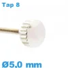 Couronne Remontoir Montre TAP 8 tube long / 5,0 mm - argenté