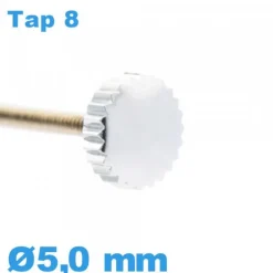 Couronne Remontoir Montre TAP 8 - argenté / 5,0mm