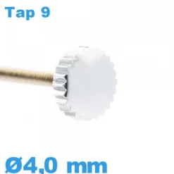 Couronne Remontoir Montre TAP 9 / 4,0 mm - argenté
