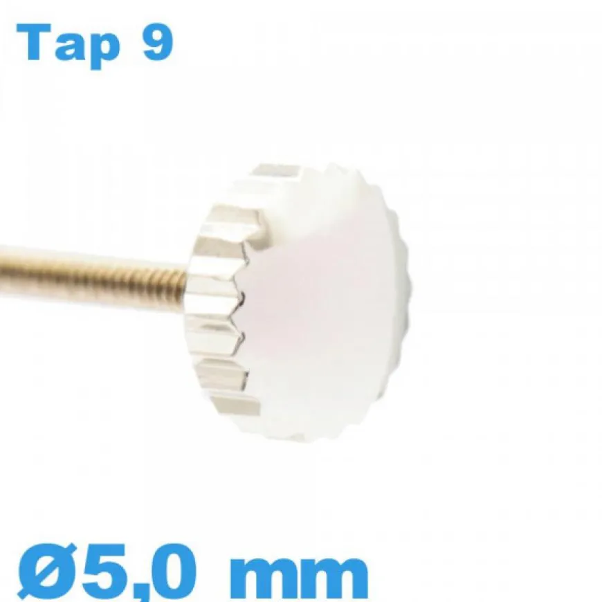 Couronne Remontoir Montre TAP 9 / 5,0 mm - argenté