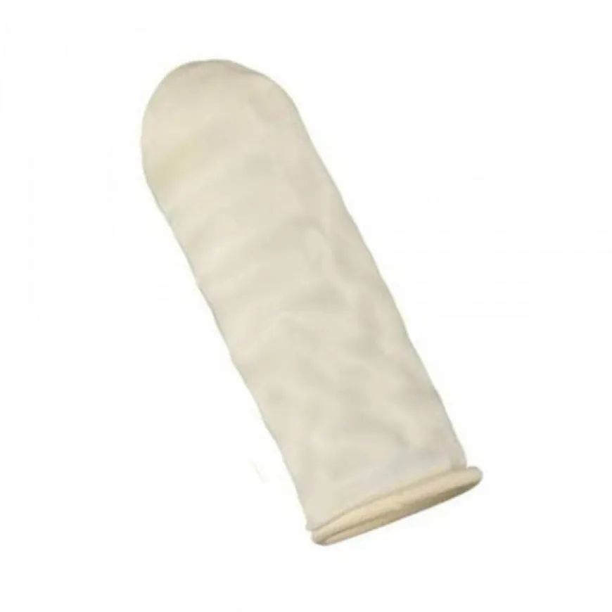 Doigtier Latex de Protection - Couleur Crème - Taille S 19 mm