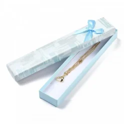Emballage Cadeau Original Boîte Vide Noeud Bleu pour Bijou
