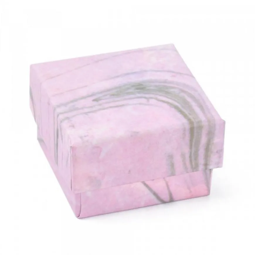 emballage rose carton pour le plaisir d'offrir avec un imprimé de marbrure