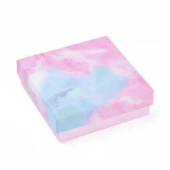 emballage rose carton pour le plaisir d'offrir avec motif marbré