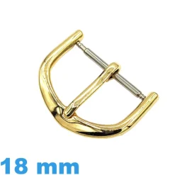 Fermoir montre 18 mm or ardillon acier