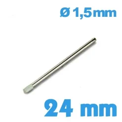 Goupille Moletée Acier 24 mm - diam 1,5 mm