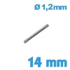 Goupille Moletée style Rolex - diamètre 1,20 - 14 mm