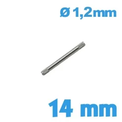 Goupille Moletée style Rolex - diamètre 1,20 - 14 mm