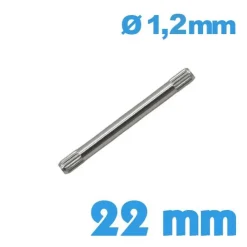 Goupille Moletée style Rolex 22 mm diamètre 1,20 mm