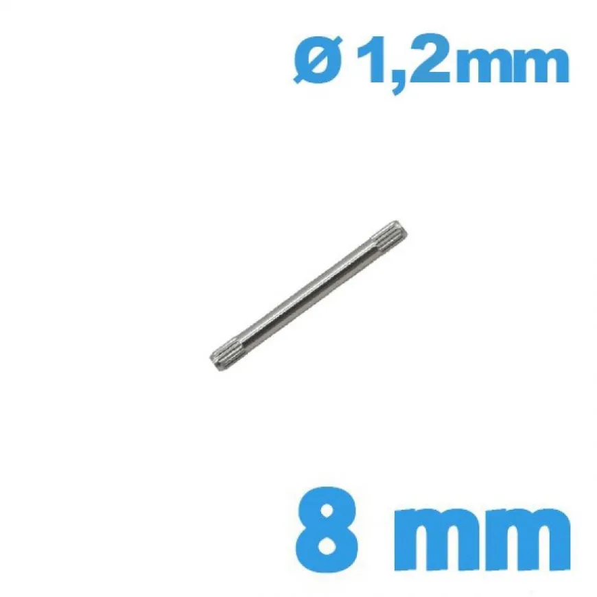 Goupille Moletée style Rolex 8 mm diam 1,20 mm