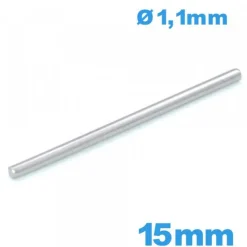 Goupille pour Montre Type Droite 15 mm - Diamètre 1,10 mm