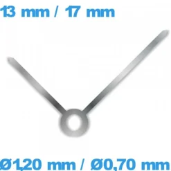 Jeu d'aiguille Montre Argenté (Ø1,20 mm / Ø0,70 mm)