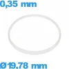 Joint  d'horlogerie de marque ISO Swiss  19,78 X 0,35 mm