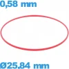 Joint    montre - 25,84 X 0,58 mm cylindrique
