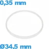 Joint verre de montre   34,5 X 0,35 mm