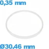 Joint verre d'horlogerie ISO Swiss     30,46 X 0,35 mm