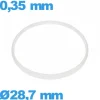 Joint verre horlogerie Sternkreuz 28,7 X 0,35 mm   Cylindrique
