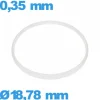 Joint verre horlogerie  18,78 X 0,35 mm