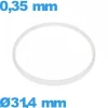 Joint verre horlogerie  31,4 X 0,35 mm Cylindrique