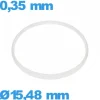 Joint verre horlogerie  15,48 X 0,35 mm   Cylindrique pas cher