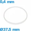 Joint verre horlogerie 37,5 X 0,4 mm  Hytrel Cylindrique
