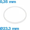 Joint verre montre de marque Sternkreuz Hytrel pas cher  Cylindrique 23,3 X 0,35 mm pas cher