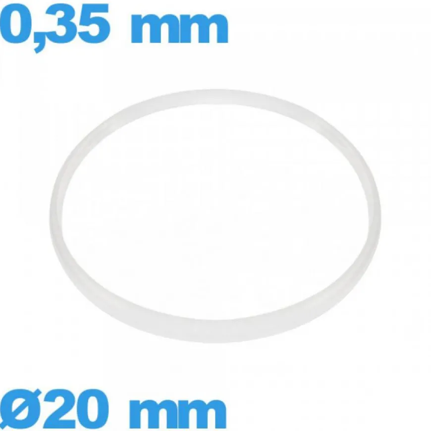 Joint verre montre Hytrel 20 X 0,35 mm
