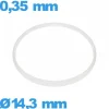 Joint verre montre Sternkreuz   14,3 X 0,35 mm Hytrel