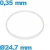 Joint verre pour horlogerie de marque Sternkreuz   24,7 X 0,35 mm Hytrel Cylindrique