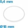 Joint verre pour horlogerie 18 X 0,4 mm   Cylindrique  pas cher