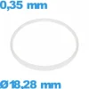 Joint verre pour montre de marque ISO Swiss 18,28 X 0,35 mm    pas cher