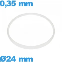 Joint  verre pour montre  24 X 0,35 mm blanc