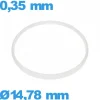 Joint verre pour montre  14,78 X 0,35 mm  Hytrel