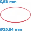 Joint  20,84 X 0,58 mm de montre ISO Swiss cylindrique