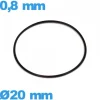 Joint  20 X 0,8 mm montre caoutchouc O-ring