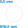 Joint  16,5 X 0,5 mm O-ring de montre silicone