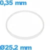 Joint  25,2 X 0,35 mm verre d'horlogerie    Sternkreuz