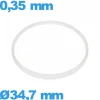 Joint  34,7 X 0,35 mm verre horlogerie    Sternkreuz