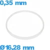 Joint  16,28 X 0,35 mm verre montre   Hytrel
