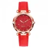 Jolie Montre Femme pas chere Rouge Strass
