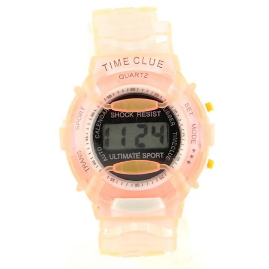 LCD Chrono antichoc montre pas chère enfant femme