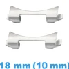 Lot 2 Cache Pompe pour Montre 18 mm (10 mm) Argenté Pointu