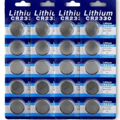 Lot de 20 Batteries de montre CR2330 3 V lithium