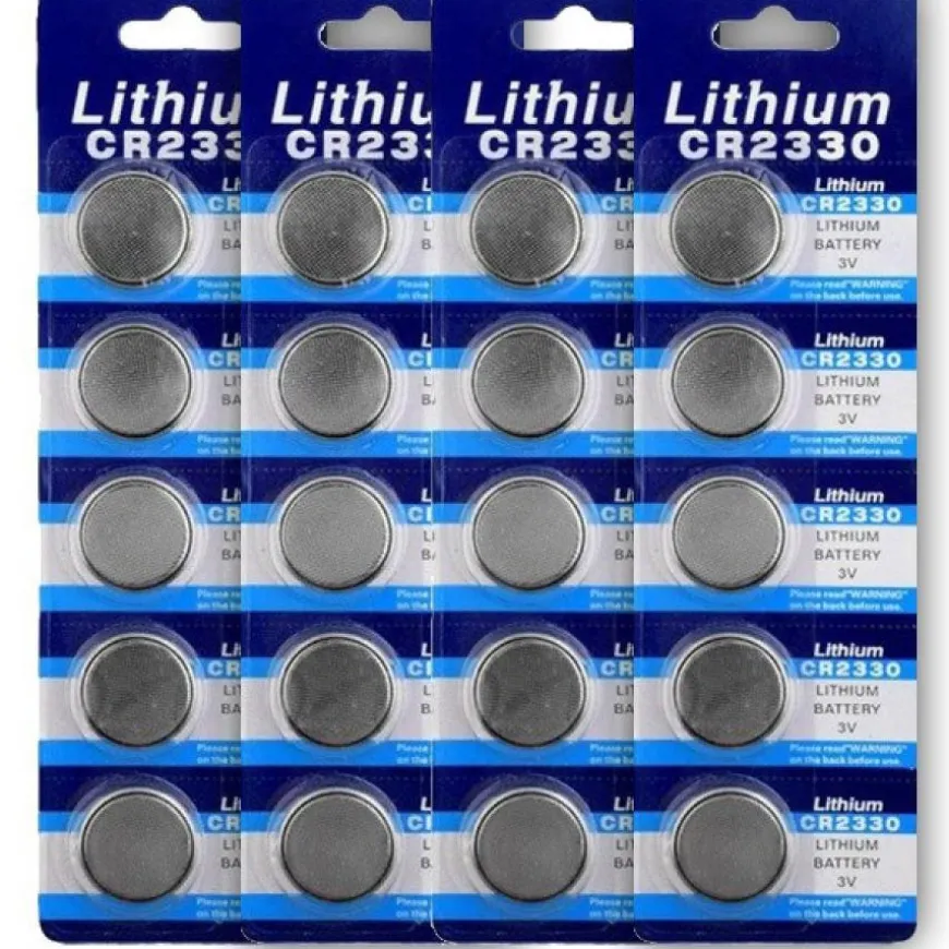 Lot de 20 Batteries de montre CR2330 3 V lithium