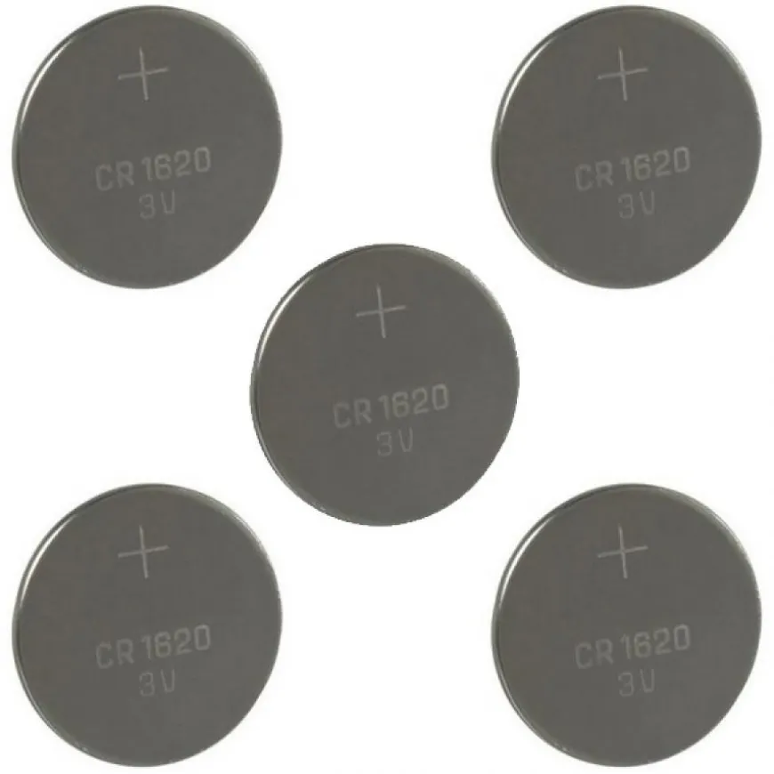 Lot de 5 Piles CR1620 3 V lithium pour montre